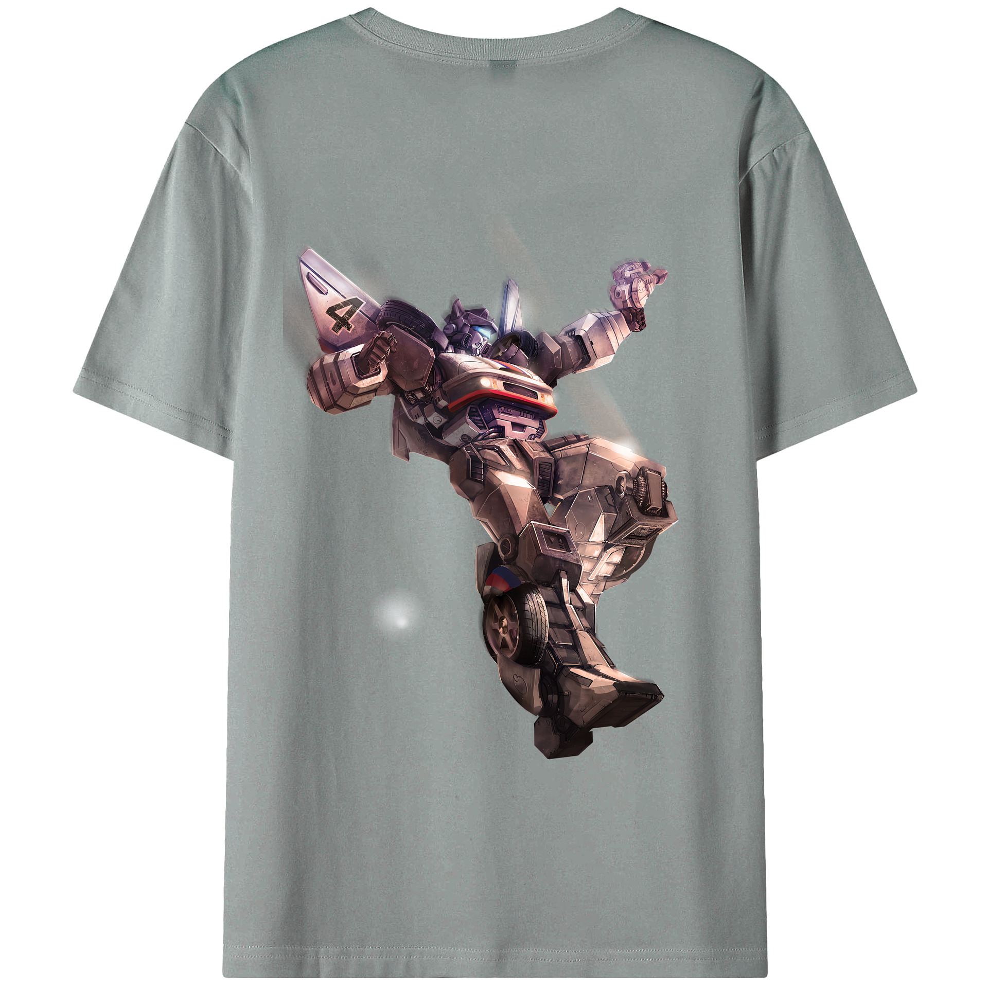 （画像用） Transformers トランスフォーマー 綿100％ メンズ半袖Tシャツ（バックプリント） 通気性